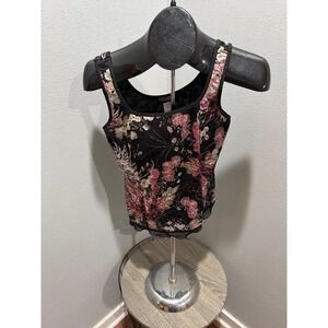 J.T.B. Petite Small Lace Floral Tank Lined Shelf Bra JTB